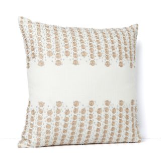 Embroidered Circle Decorative Pillow, 16 x 16
