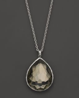 Wonderland Teardrop Pendant Necklace in Pyrite, 16