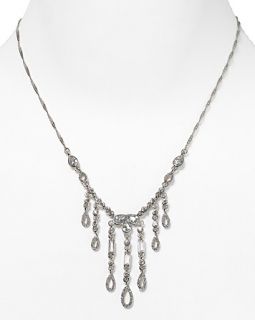 Carolee Classic Sparkle Linear Frontal Necklace, 17