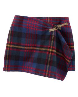 Childrenswear Girls Tartan Wrap Skirt   Sizes 7 16