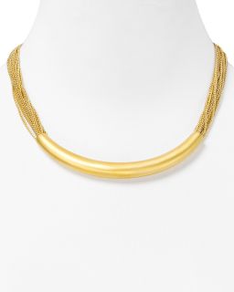 Carolee Lux Multi Row Gold Chain Necklace, 16