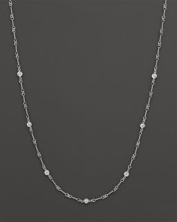 Roberto Coin 18 Kt. White Gold Diamond Station Necklace
