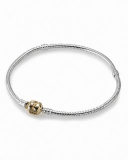 Sterling Silver with 14K Gold Signature Clasp, 19.7