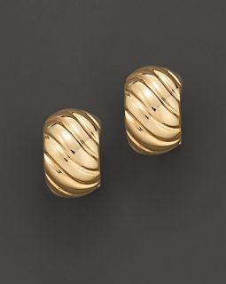 Roberto Coin 18 Kt. Yellow Gold Ribbed Earrings