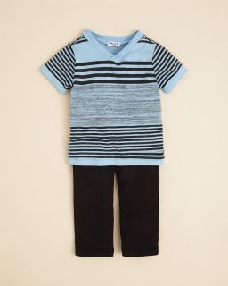 Infant Boys Vintage Stripe V neck Tee & Pant Set   Sizes 3 24 Months
