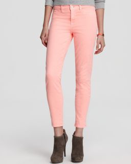 Brand Jeans   Harper Mid Rise Twill Capri in Neon Coral