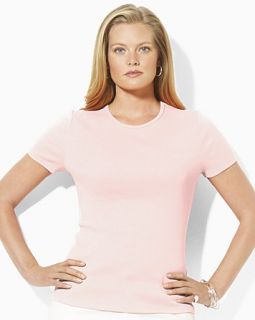 crew neck tee price $ 35 00 color cherie pink size select size 1x 2x