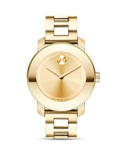 Movado BOLD Medium Yellow Gold Plated Stainless Steel Watch, 36mm