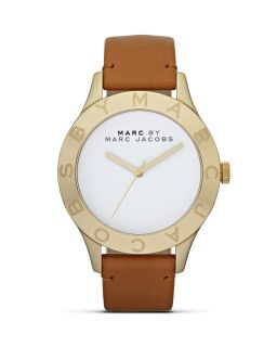 MARC BY MARC JACOBS Brown Leather Strap Watch, 40mm