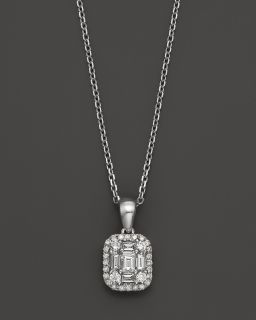  Cut Pendant Necklace in 14K White Gold, .40 ct.tw.