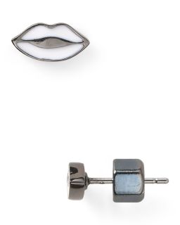 enamel lips earrings price $ 42 00 color hematite quantity 1 2 3 4 5 6