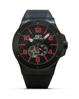 AWI International Aero Drive 46 Round Black PVD Watch, 46mm