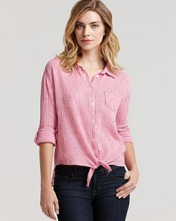 shirt tie front gingham shirt orig $ 98 00 was $ 68 60 41 16