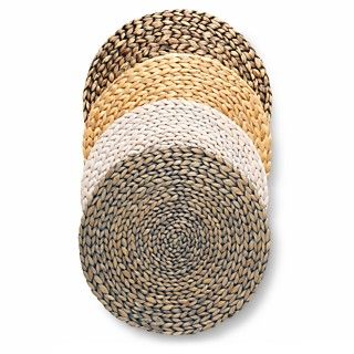 Dransfield & Ross Round Water Hyacinth Round Place Mat, 16