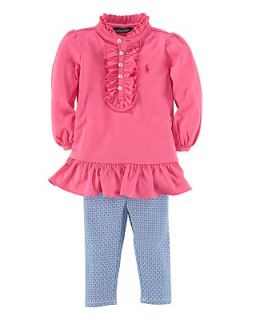 Ralph Lauren Childrenswear Infant Girls Ruffle Tunic & Foulard