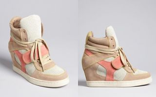 Ash Colorblock Lace Up Wedge Sneakers   Coca_2