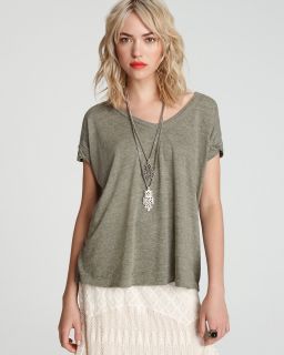 free people tee keep me v price $ 58 00 color olive size select size m