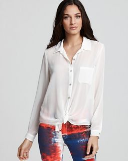 Velvet by Graham & Spencer Top   Cloud Chiffon Button Up Tie