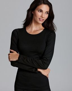 hanro cotton seamless long sleeve shirt price $ 82 00 color black size