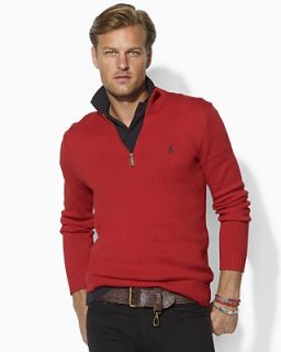 Polo Ralph Lauren Long Sleeved Cotton Half Zip Sweater