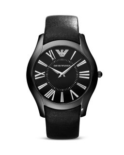 Emporio Armani Large Black Dial Watch, 43 mm