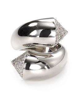 noir pyramid spike pave ring price $ 88 00 color silver size select