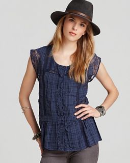 free people top farah plaid price $ 88 00 color ink size select size m