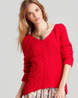free people sweater songbird raglan price $ 98 00 color fuschia size