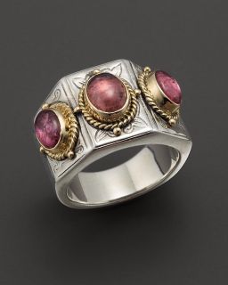 Konstantino Pink Tourmaline Three Stone Ring
