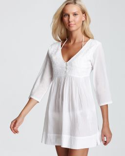 shoshanna embroidered coverup price $ 198 00 color white size select