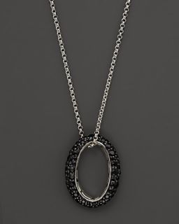 John Hardy Kali Silver Lava Small Drop Pendant on Chain Necklace with