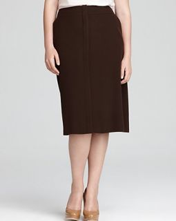 Lafayette 148 New York Plus Size Stretch Wool A Line Skirt