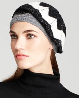 Cashmere Exclusively by Zig Zag Pointelle Beret, Scarf