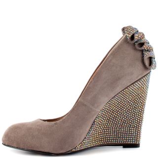 Betsey Johnsons Beige Chhase   Taupe Suede for 129.99