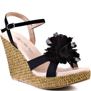 Black Platform Wedge Espadrille 