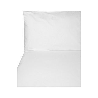 Linea 100% cotton percale bed linen in white   