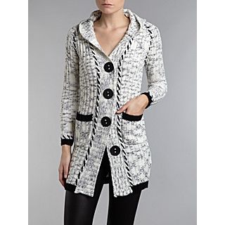 £ 15 00 was £ 28 00 izabel london cable knit hooded cardigan