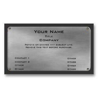 size 4 metal business card font size 4 see more metal style business