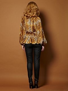 Biba Leopard print peasant blouse Multi Coloured   
