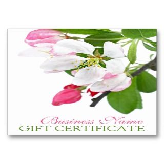 Spring Blossom Gift Certificate Template. Fully customizable and
