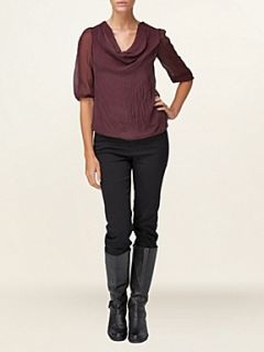 Phase Eight Mimi cowl silk blouse Red   