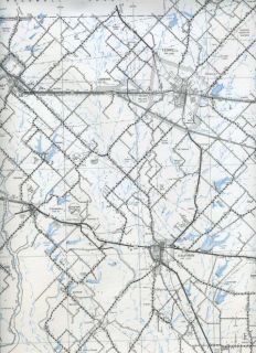 Kaufman County Texas General Highway Map 1972