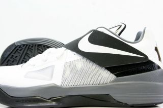 Nike Zoom KD IV White Black Cool Grey Sz 8 5 13 Nike Kevin Durant 4