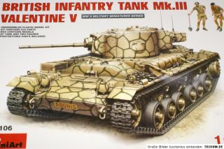 MiniArt 35106 British Infantry Tank MK III Valentine V Kit 1 35