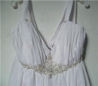 Kellan J Bridal 3003 Ivory White Beaded Wedding Dress Sz 18 Brand New