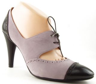 Via Spiga Kelis Blush Suede Brown Womens Designer Shoes Lace Up Pumps