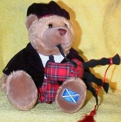 Scottish Piper Bag Pipe Playing 10 Plush Bear by Keel Toys