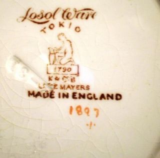 Keeling Co Losol Ware Rimmed Soup Bowl Tokio 1893