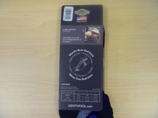 New Kentwool Mens Tour Profile Golf Socks Black Large