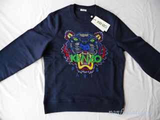 New SS 2013 Kenzo Paris Tiger Sweater sweat Shirt Jumper Blue Unisex